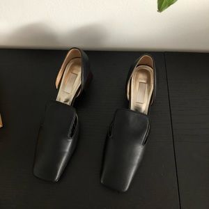 Suzanne Rae Leather d'Orsay Pumps with wooden heel